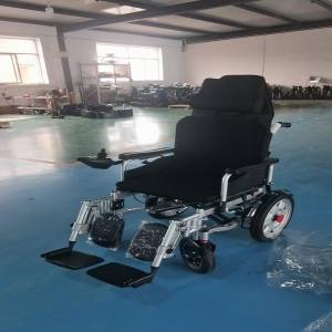 Black colour motorized wheel chair - ERN-CO HEALTHCARE LTD